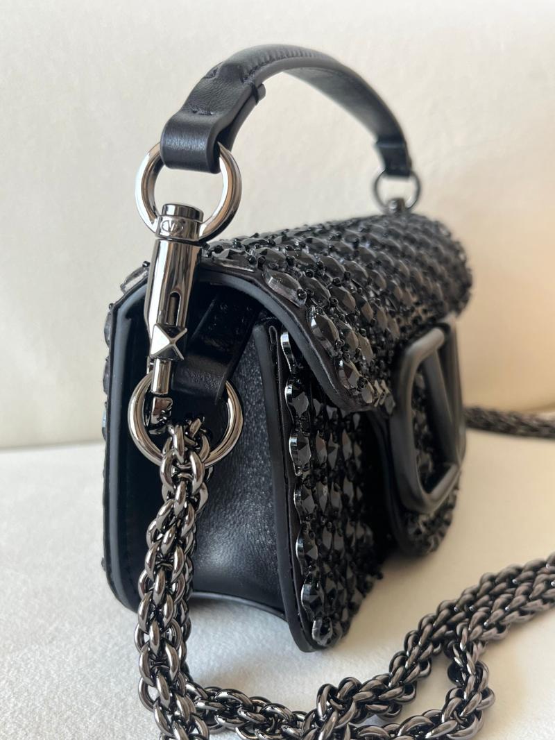 Small Valentino Loco Shoulder Bag Black V0146