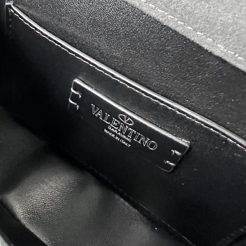 Valentino Mini Rhinestones Roman Stud Bag Black V0135S