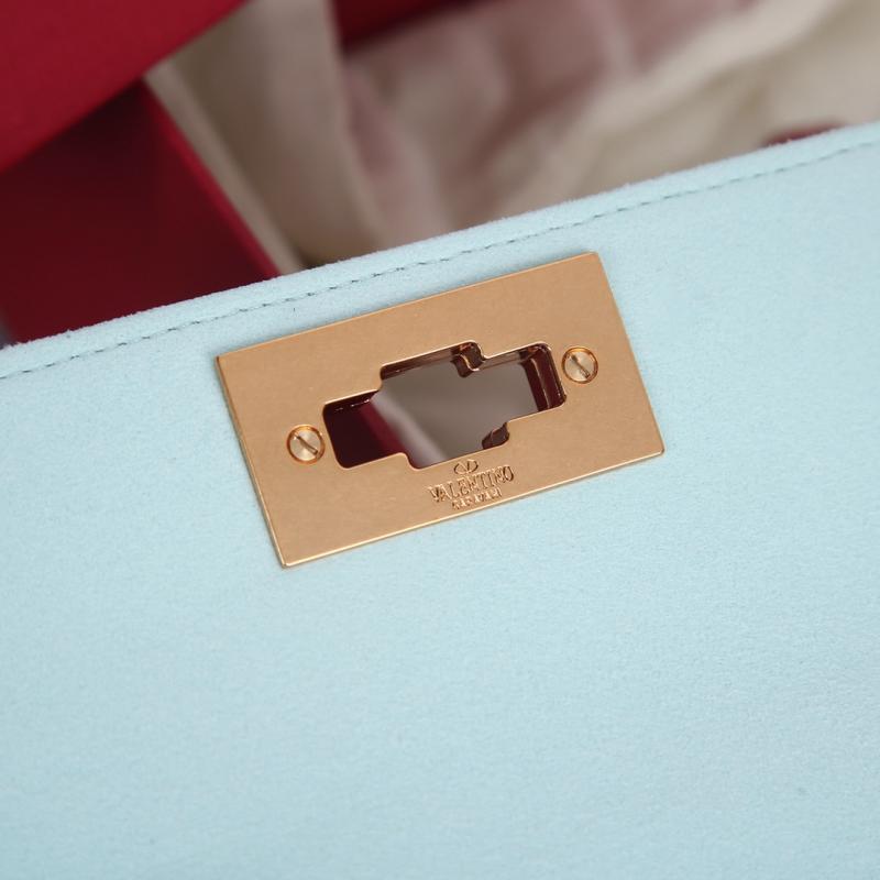 Valentino Mini Rhinestones Roman Stud Bag Blue V0135
