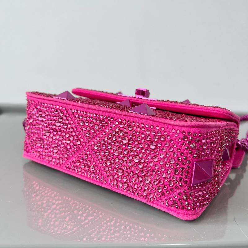 Valentino Mini Rhinestones Roman Stud Bag Pink V0135S