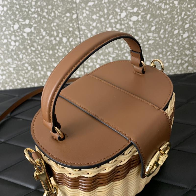 Valentino VLogo Signature Makeup Case Bag Brown V5066