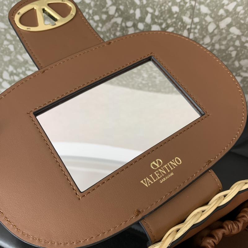 Valentino VLogo Signature Makeup Case Bag Brown V5066