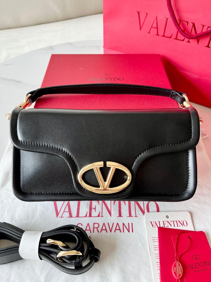 Valentino Vlogo 1960 Nappa Leather Medium Handbag Black V22060