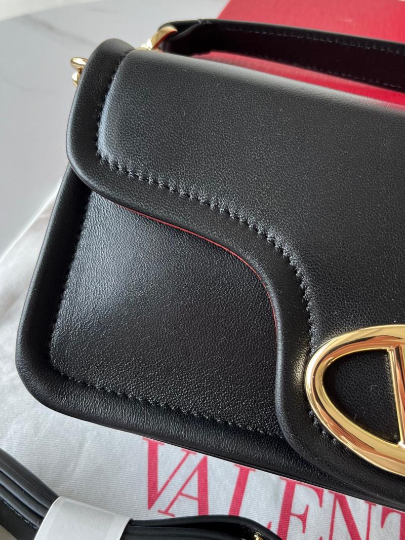 Valentino Vlogo 1960 Nappa Leather Medium Handbag Black V22060
