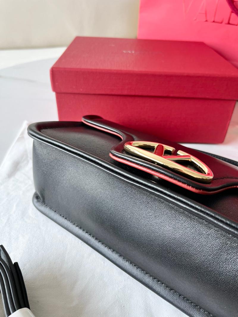 Valentino Vlogo 1960 Nappa Leather Medium Handbag Black V22060