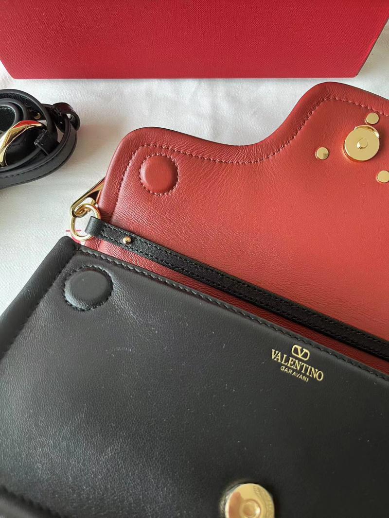 Valentino Vlogo 1960 Nappa Leather Medium Handbag Black V22060