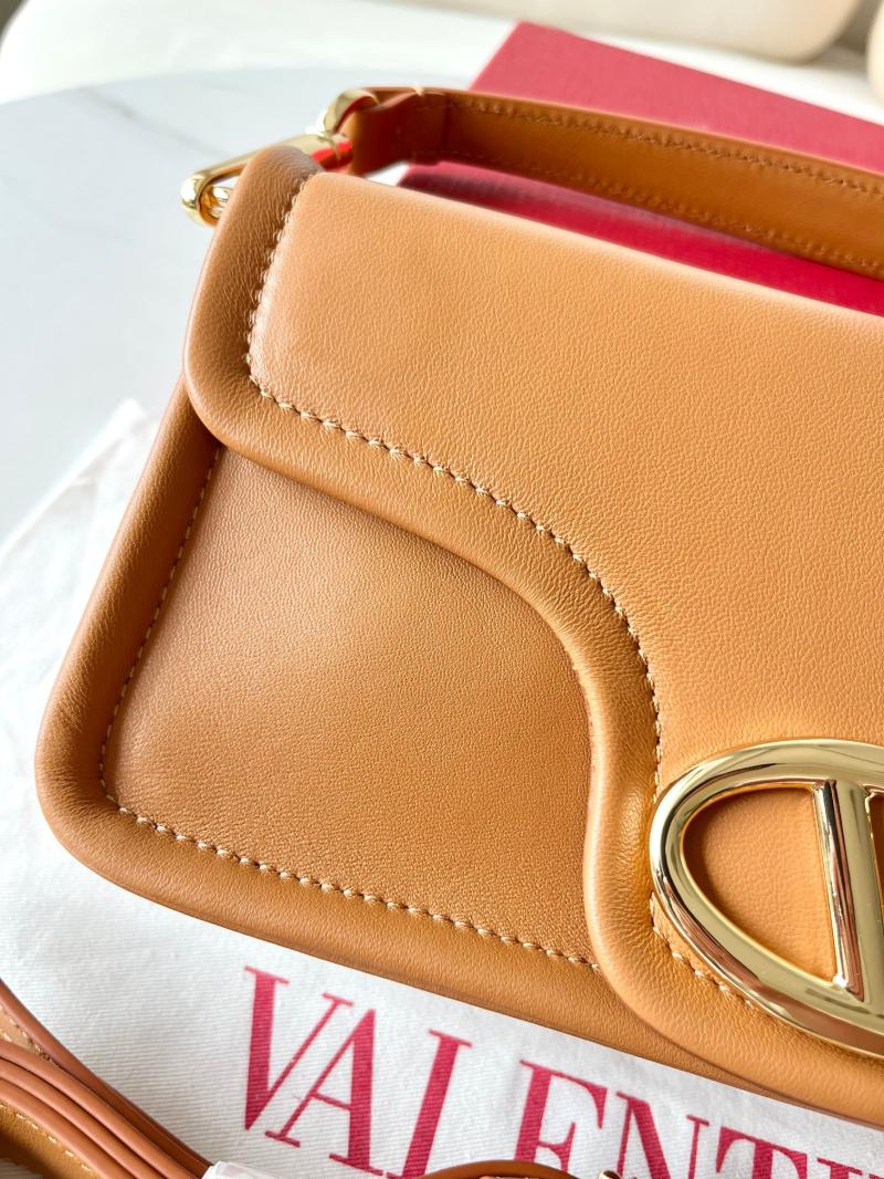 Valentino Vlogo 1960 Nappa Leather Medium Handbag Camel V22060
