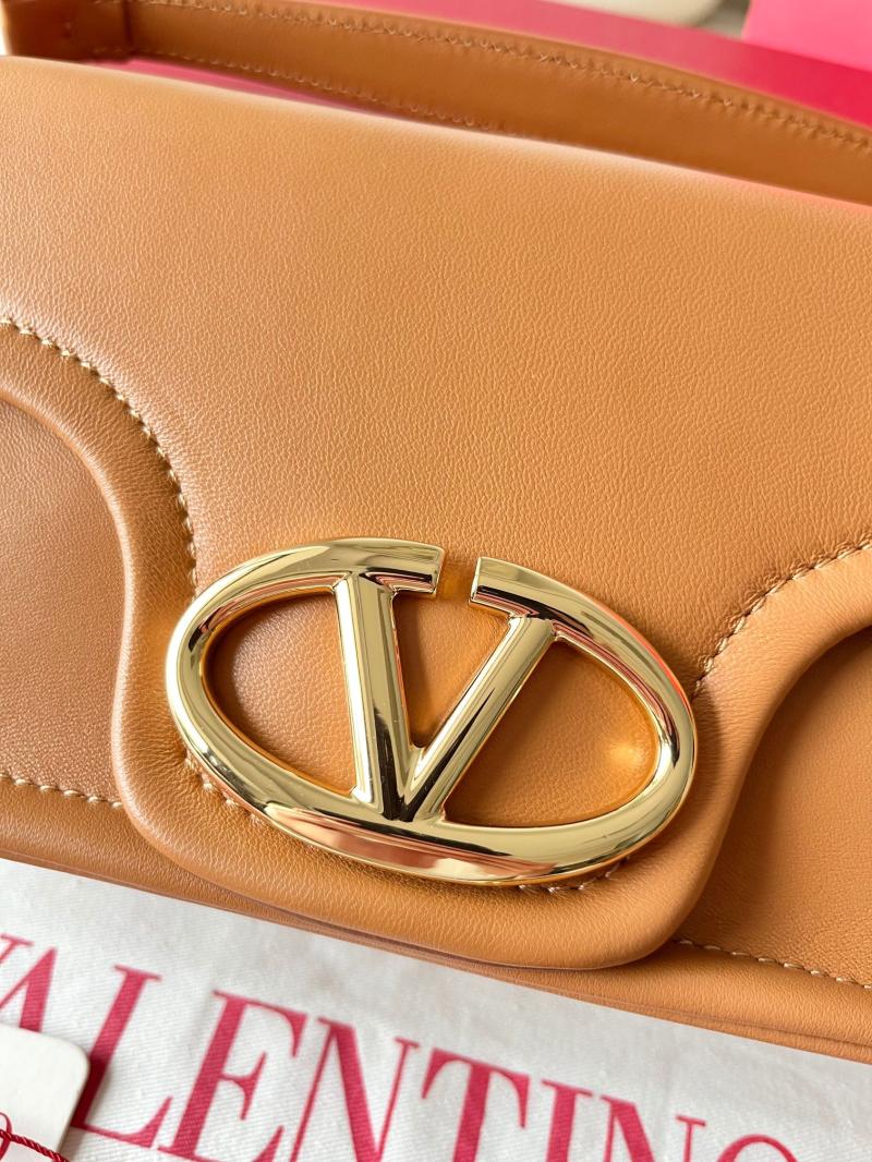 Valentino Vlogo 1960 Nappa Leather Medium Handbag Camel V22060