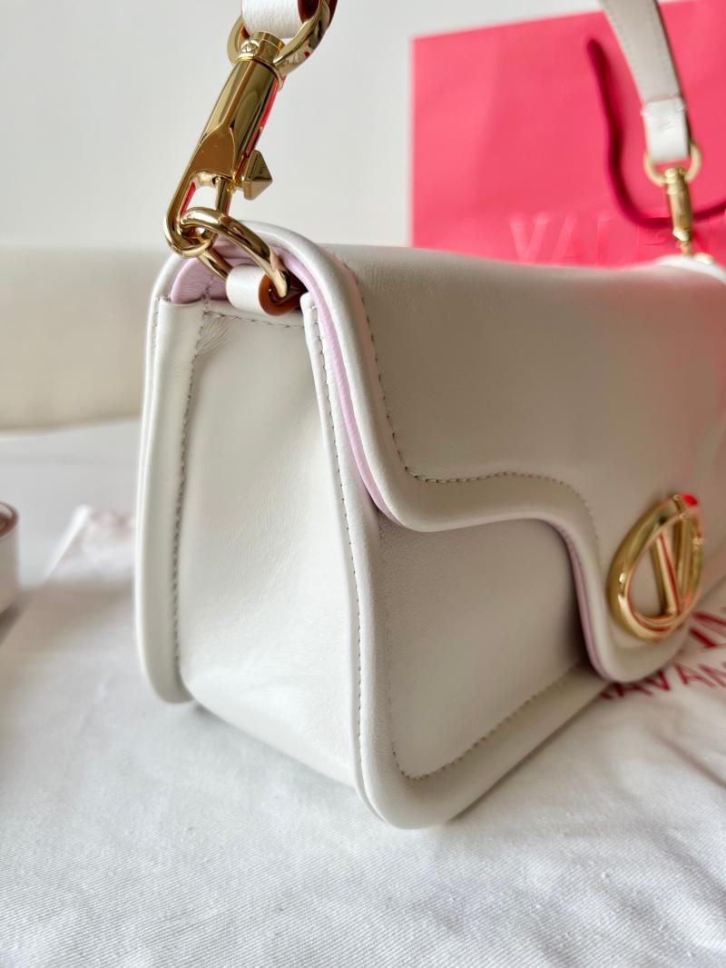 Valentino Vlogo 1960 Nappa Leather Medium Handbag White V22060
