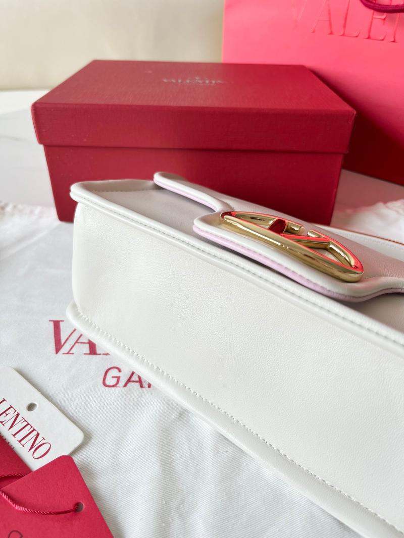 Valentino Vlogo 1960 Nappa Leather Medium Handbag White V22060