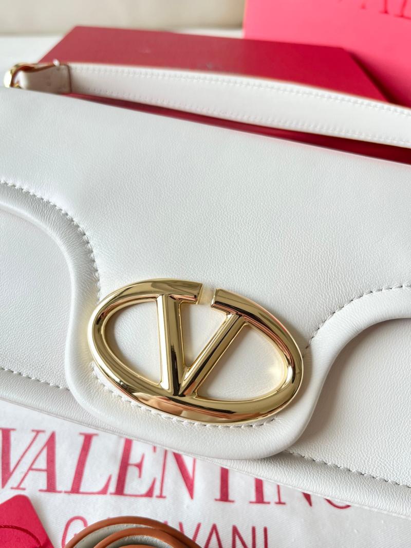 Valentino Vlogo 1960 Nappa Leather Medium Handbag White V22060
