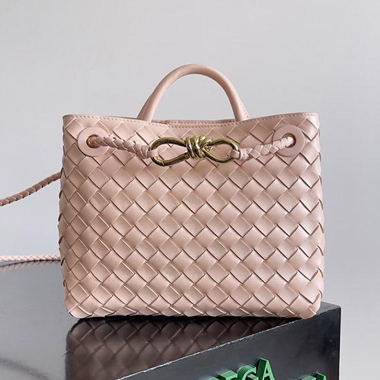 Bottega Veneta Small Andiamo Tote Bag Pink 743568