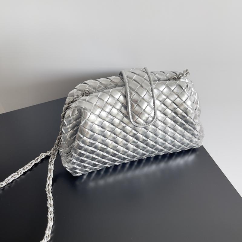Bottega Veneta Small Lauren 1980 Bag Silver 804038