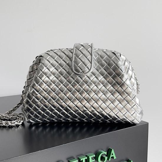Bottega Veneta Small Lauren 1980 Bag Silver 804038
