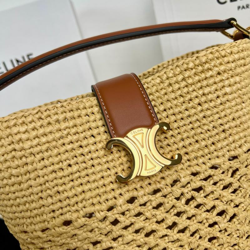 Celine Raffia Small Louise Bucket 119742