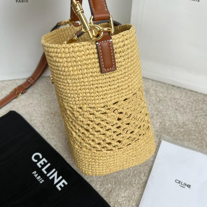 Celine Raffia Small Louise Bucket 119742