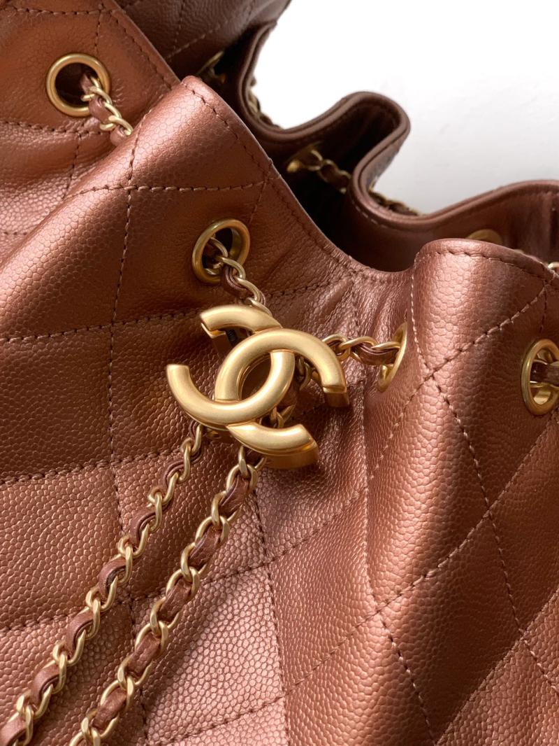 Chanel 25 Medium Handbag Bronze Gold AS5311