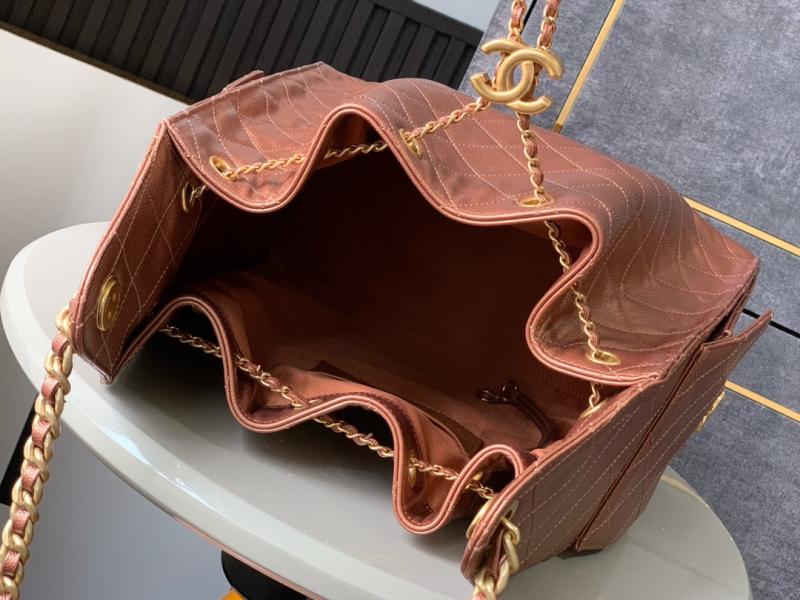Chanel 25 Medium Handbag Bronze Gold AS5311