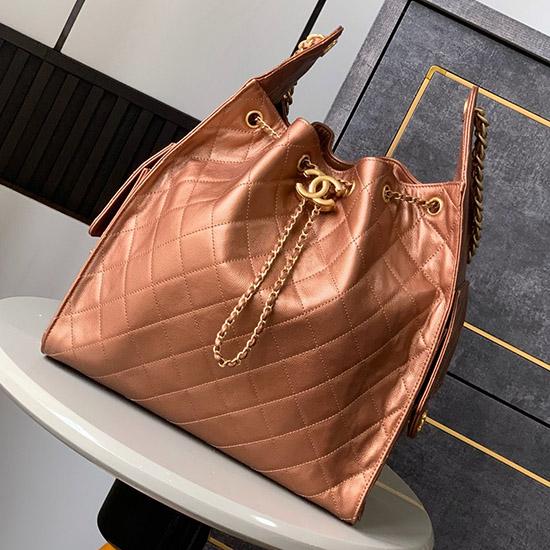 Chanel 25 Medium Handbag Bronze Gold AS5311
