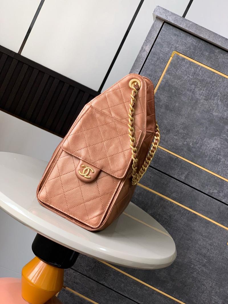 Chanel 25 Small Handbag Bronze Gold AS5293