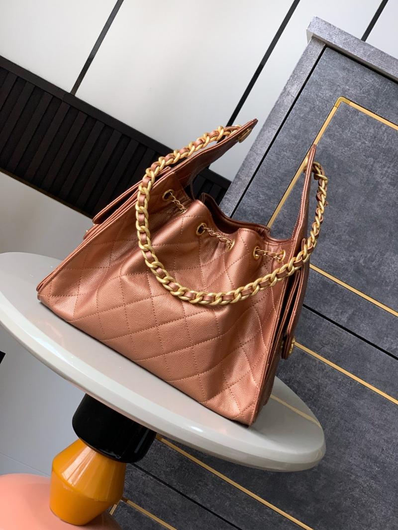 Chanel 25 Small Handbag Bronze Gold AS5293