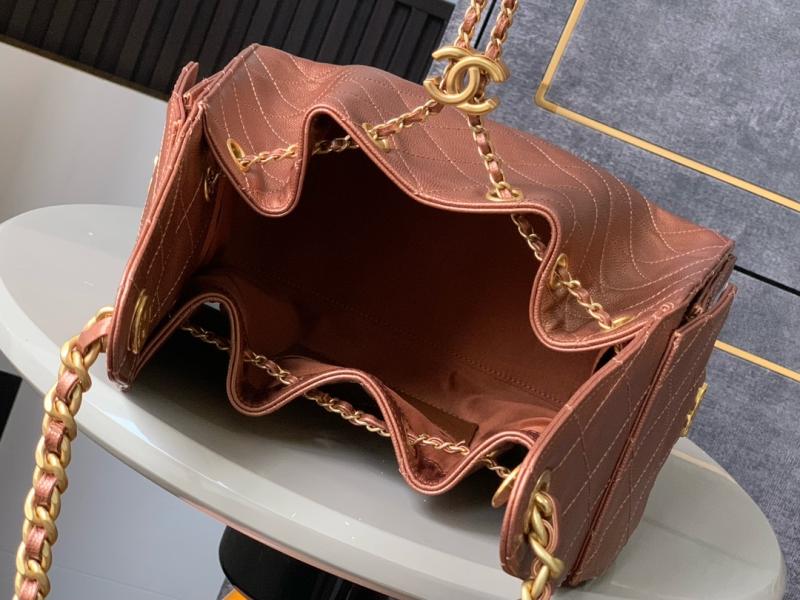 Chanel 25 Small Handbag Bronze Gold AS5293
