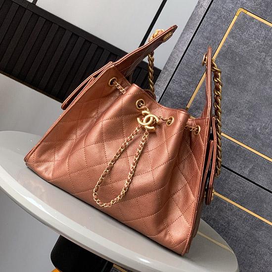 Chanel 25 Small Handbag Bronze Gold AS5293