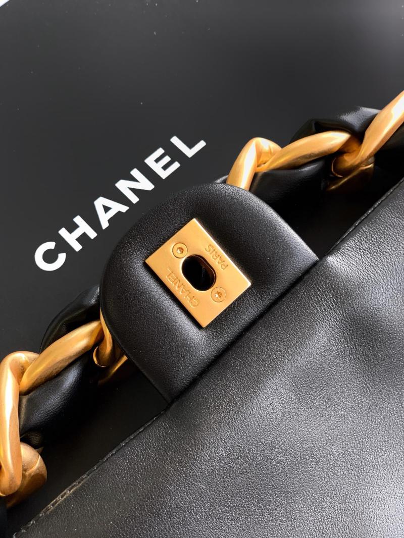 Chanel Calfskin Hobo Bag Black AS0423