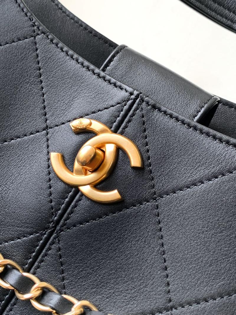 Chanel Calfskin Hobo Bag Black AS2425