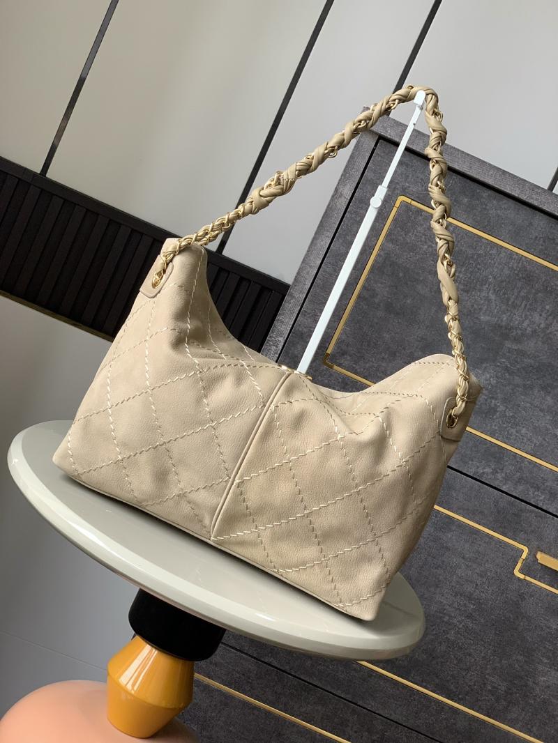 Chanel Calfskin Hobo Bag Grey AS2323