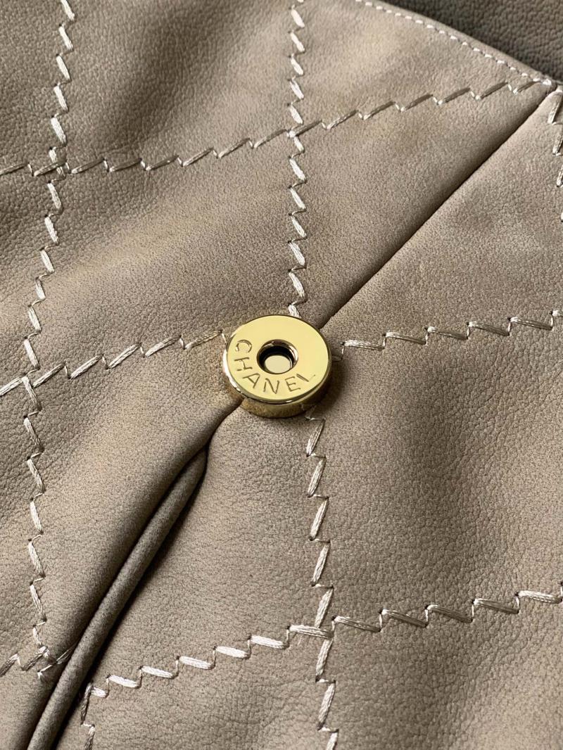 Chanel Calfskin Hobo Bag Grey AS2323