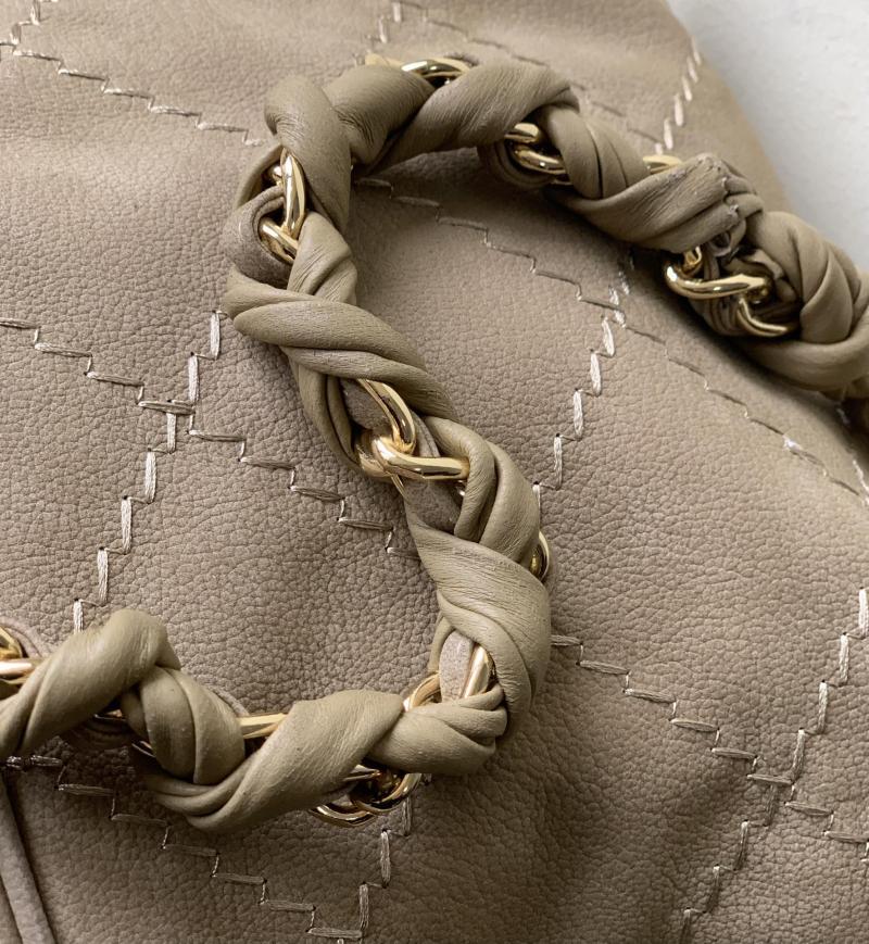 Chanel Calfskin Hobo Bag Grey AS2323