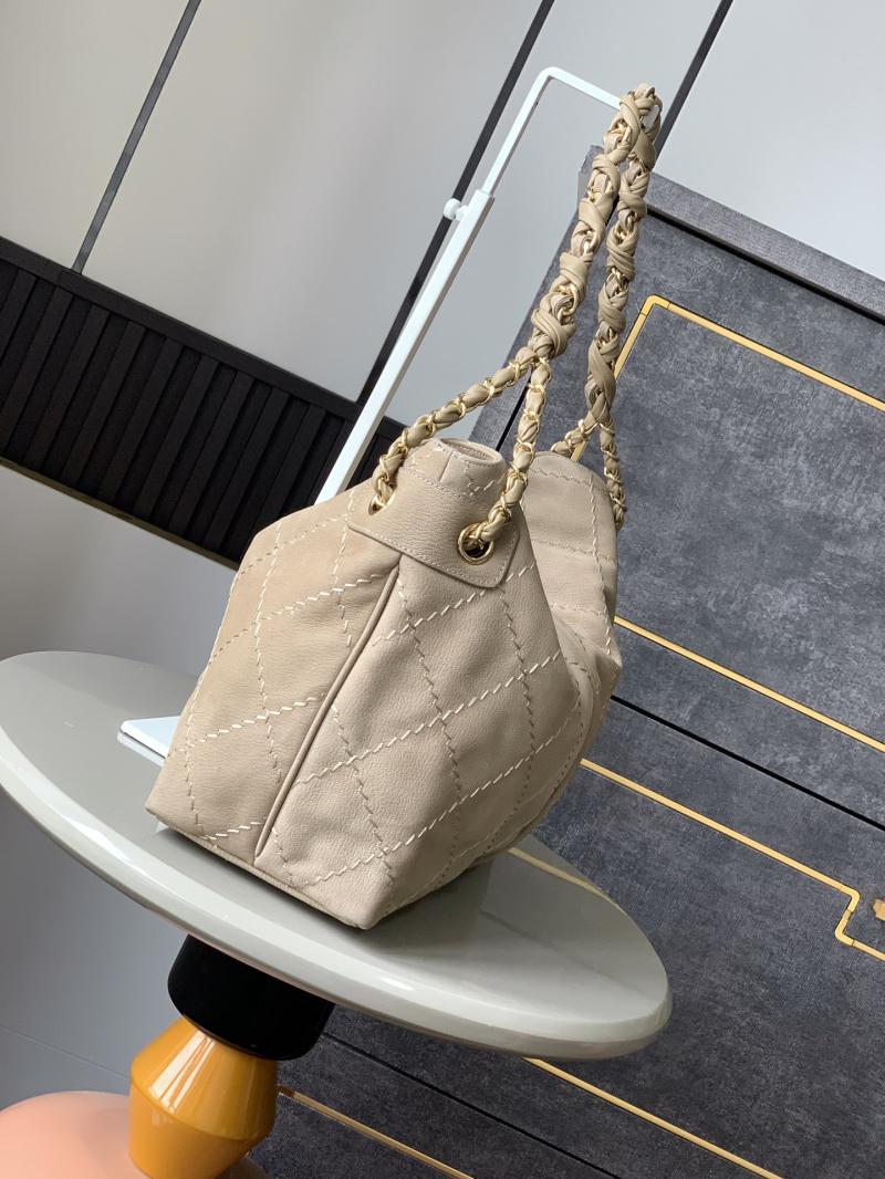Chanel Calfskin Hobo Bag Grey AS2323