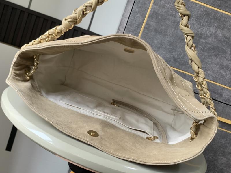 Chanel Calfskin Hobo Bag Grey AS2323