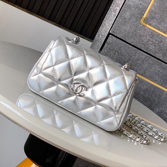 Chanel Clutch With Chain Silver AP4593