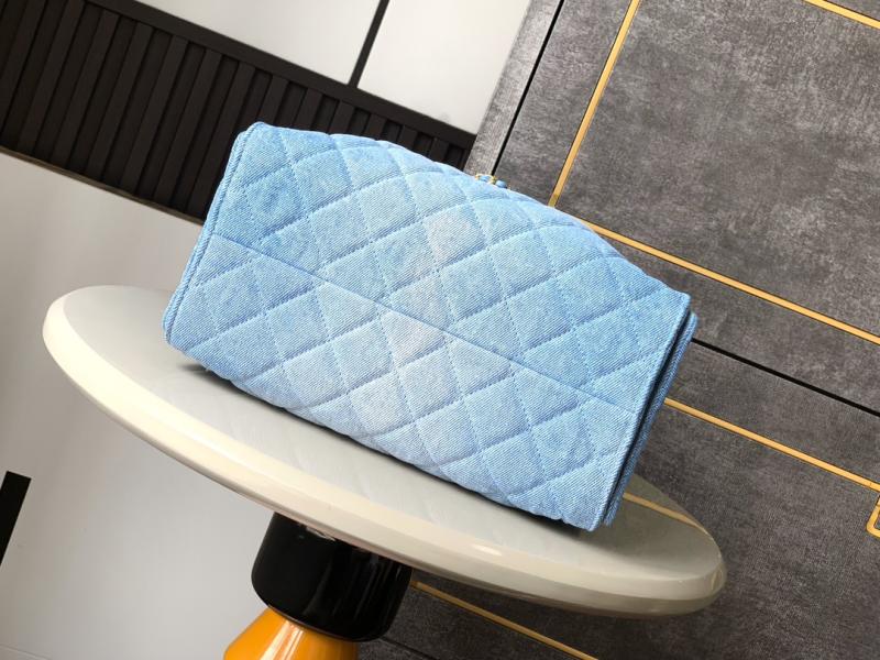 Chanel Denim 25 Small Handbag Blue AS5293
