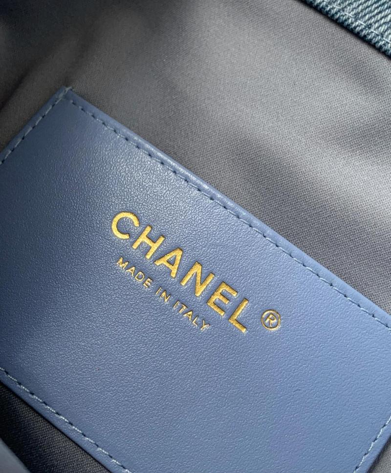 Chanel Denim 25 Small Handbag Blue AS5293