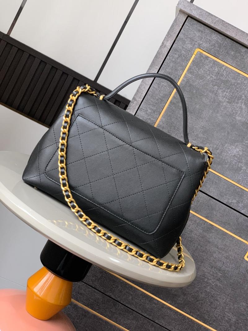 Chanel Flap Bag With Top Handle Black AS5467