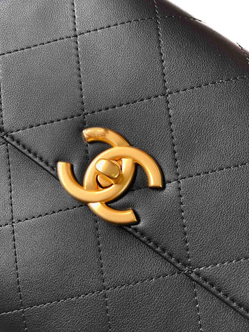 Chanel Flap Bag With Top Handle Black AS5467