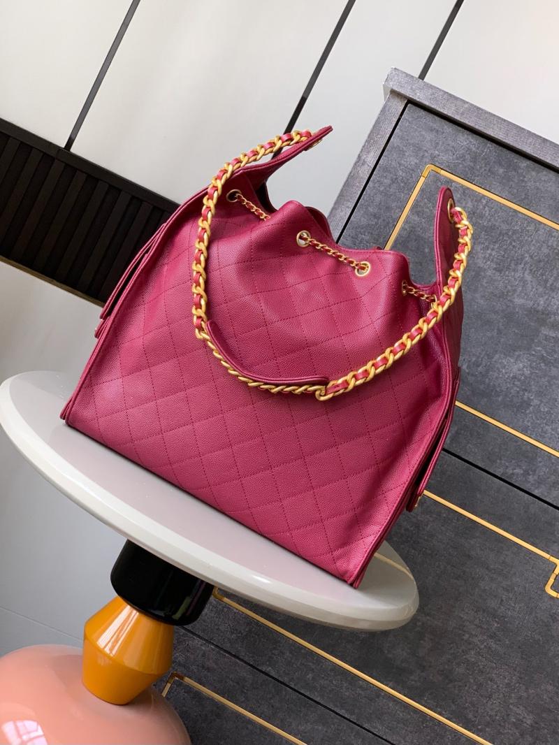 Chanel Grained Calfskin 25 Medium Handbag Burgundy AS5311