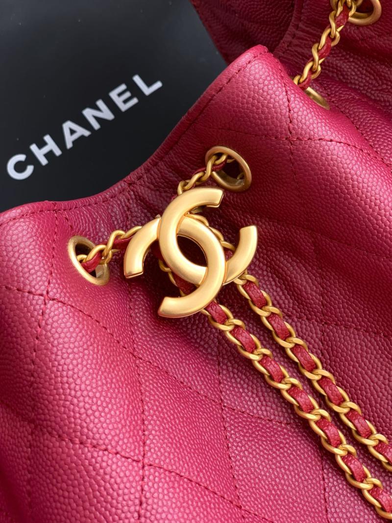 Chanel Grained Calfskin 25 Medium Handbag Burgundy AS5311