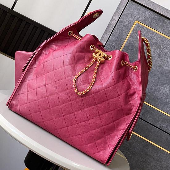 Chanel Grained Calfskin 25 Medium Handbag Burgundy AS5311