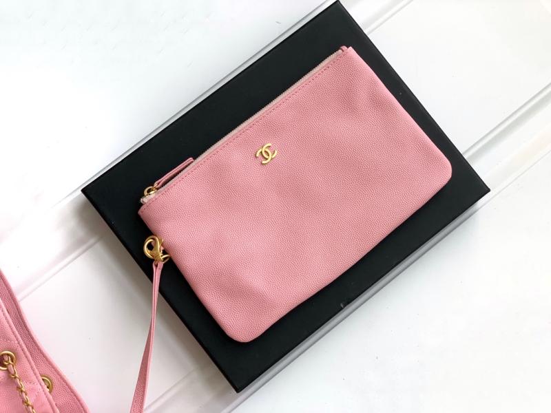 Chanel Grained Calfskin 25 Medium Handbag Cherry AS5311