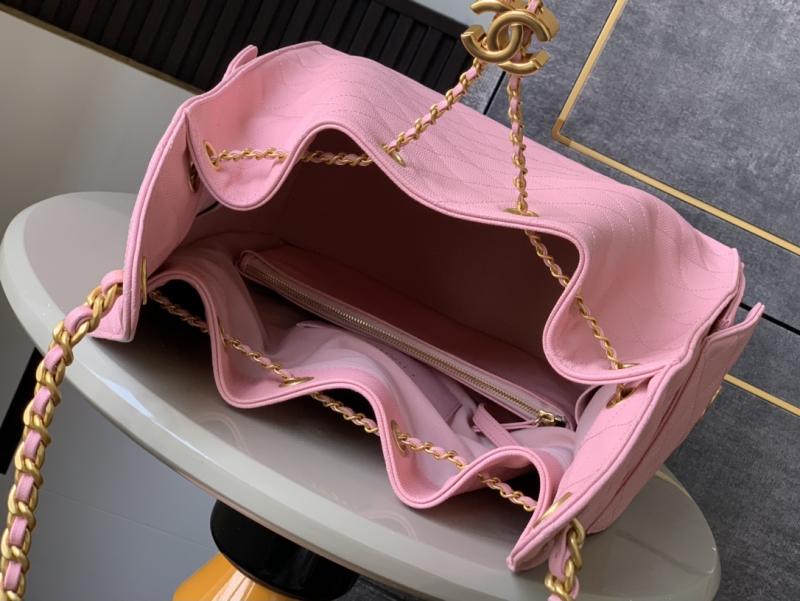 Chanel Grained Calfskin 25 Medium Handbag Cherry AS5311
