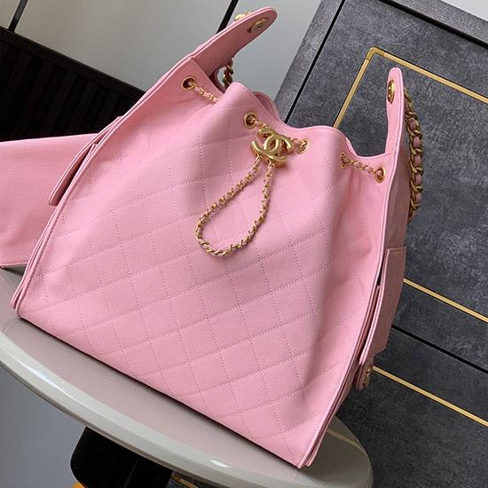 Chanel Grained Calfskin 25 Medium Handbag Cherry AS5311