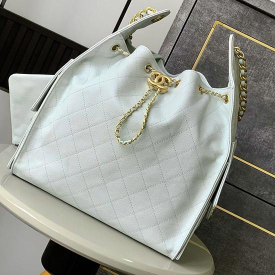 Chanel Grained Calfskin 25 Medium Handbag Green AS5311