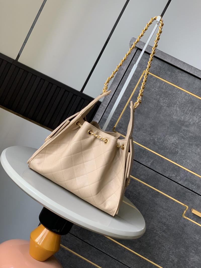 Chanel Grained Calfskin 25 Small Handbag Beige AS5293