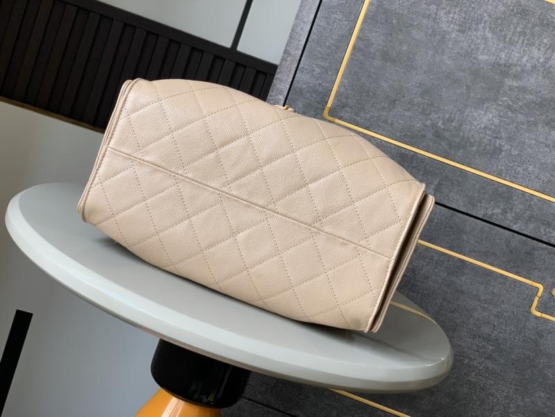 Chanel Grained Calfskin 25 Small Handbag Beige AS5293