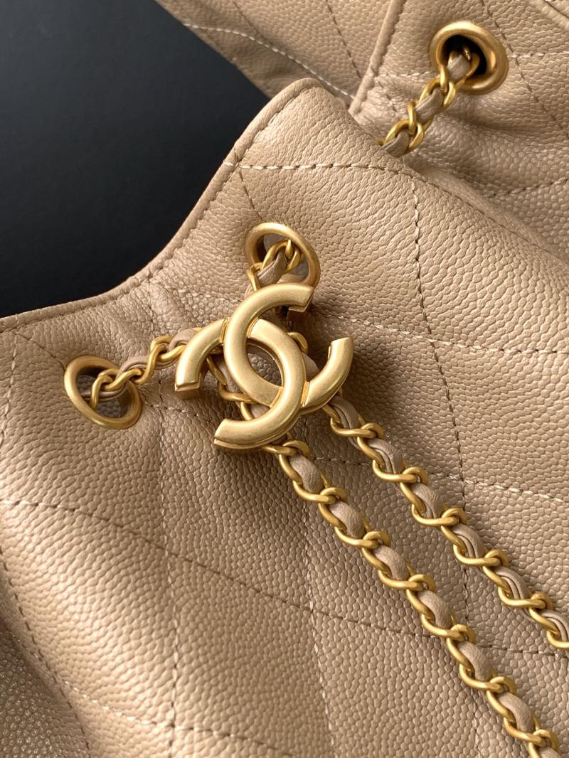 Chanel Grained Calfskin 25 Small Handbag Beige AS5293
