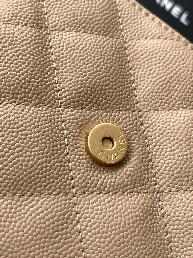 Chanel Grained Calfskin 25 Small Handbag Beige AS5293